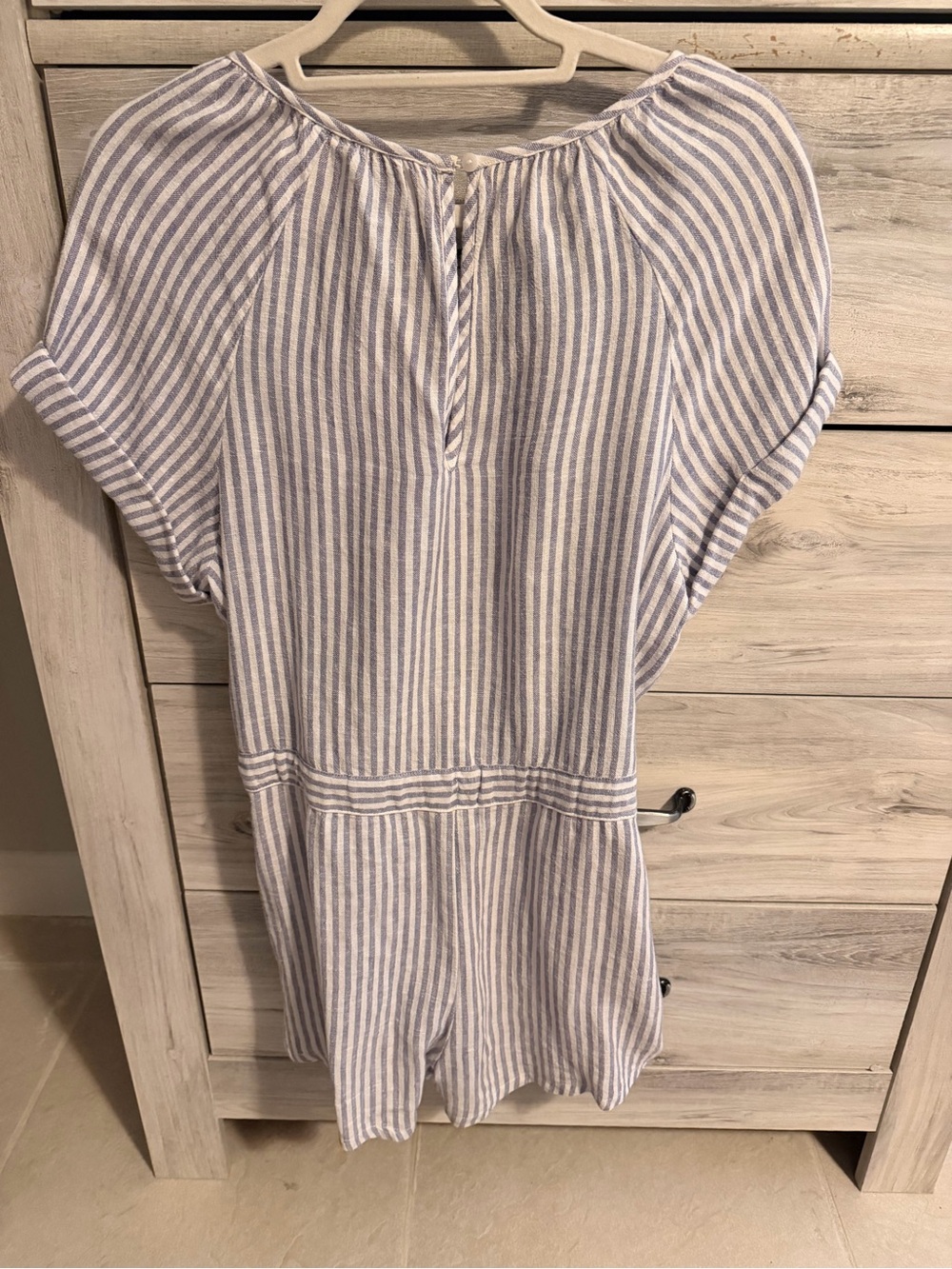 Universal Thread Blue and White Striped Romper